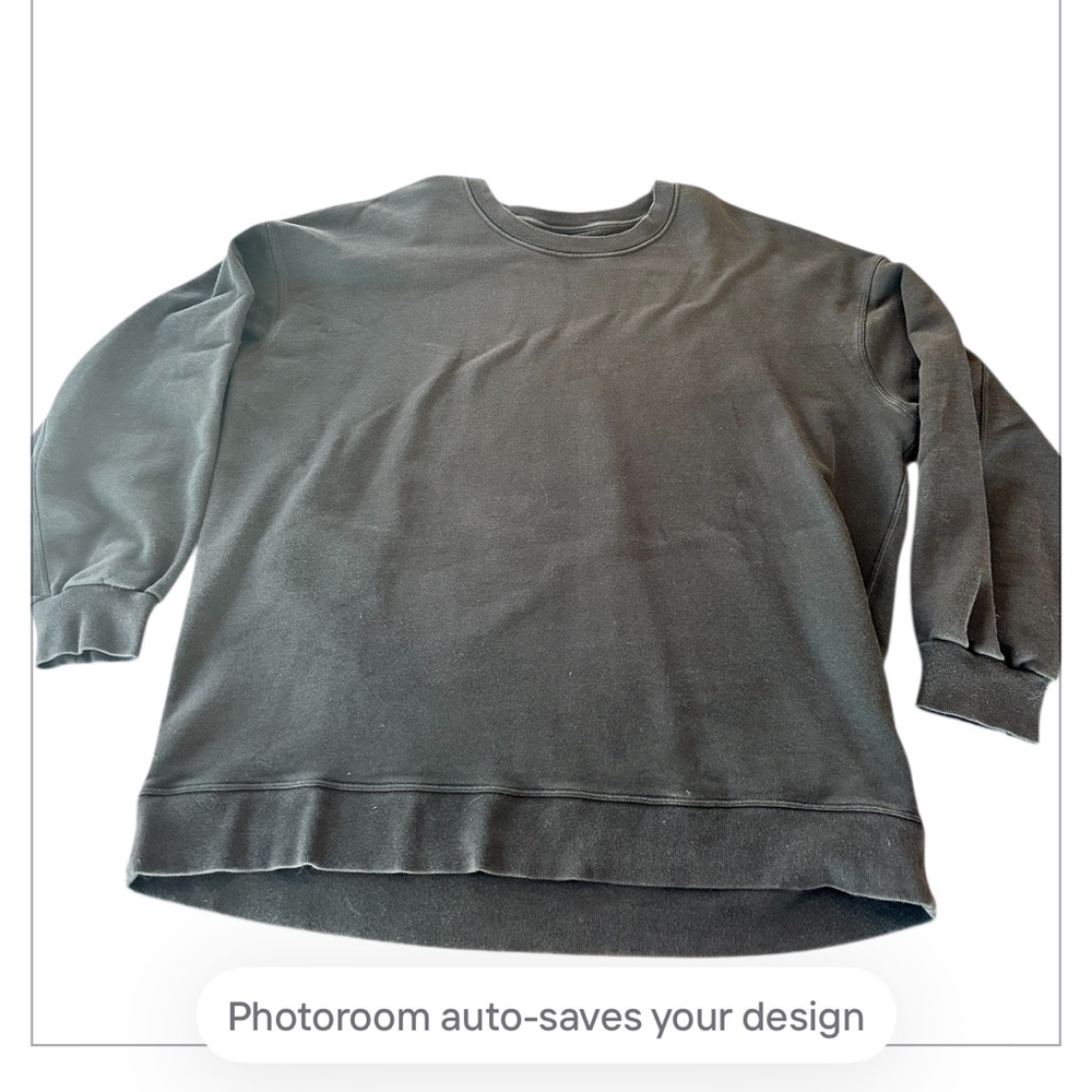 lululemon🍋 Perfectly Oversized Black Crewneck Size 14 (first release) Great Cond - Picture 4 of 7